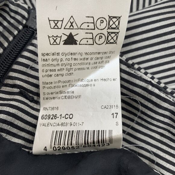 Hugo Boss Skirt Size 4 Mini Gray Black Stripped Pleated Y2K silk cotton blend - Picture 7 of 15